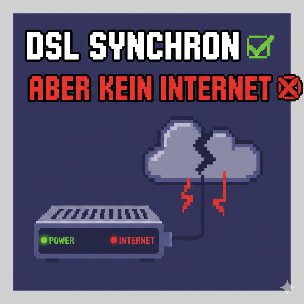 DSL synchron, aber kein Internet