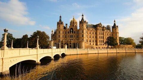 Schweriner Schloss in Mecklenburg